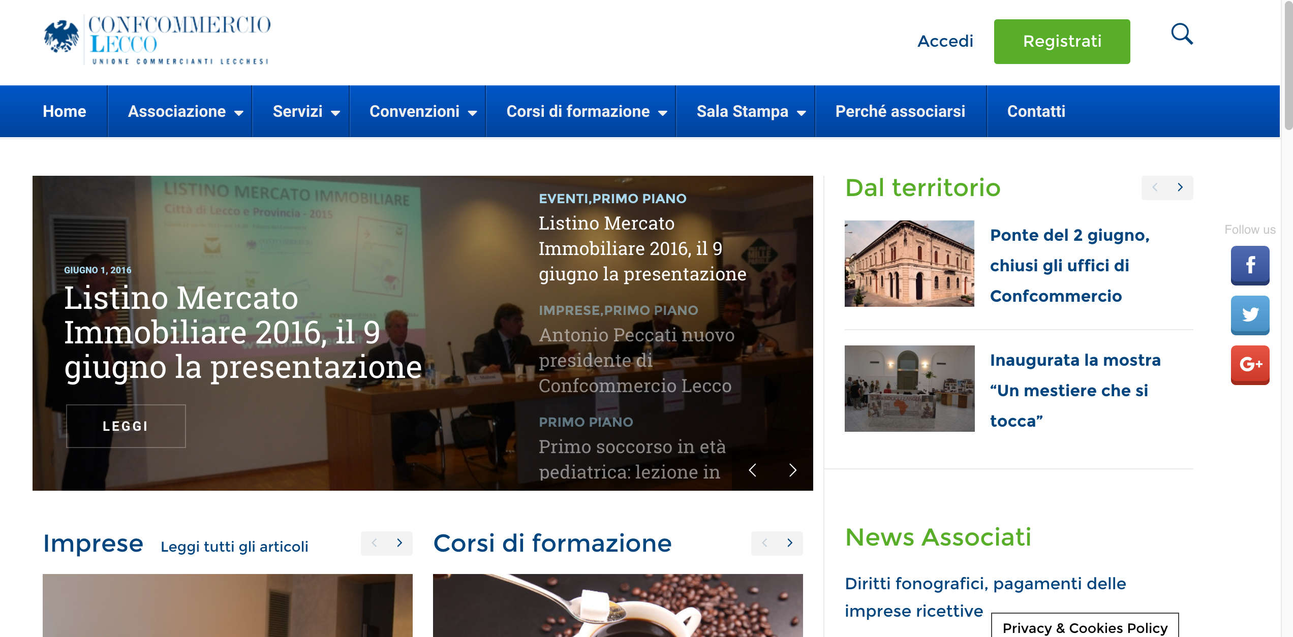 Sito Confcommercio Lecco